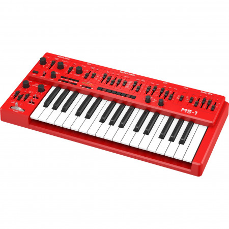 Behringer MS-1-RD analog synthesizer, red