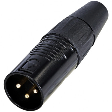 REAN 3P XLR cable connector male black - bulk