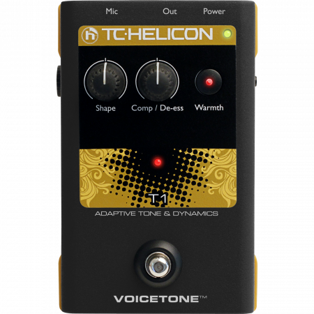 TC Helicon VoiceTone T1 adaptive dinamic and tone vocal/guitar pedal