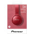 Pioneer SE-S6BN-R bezdrátová sluchátka s technologií ANC, červené